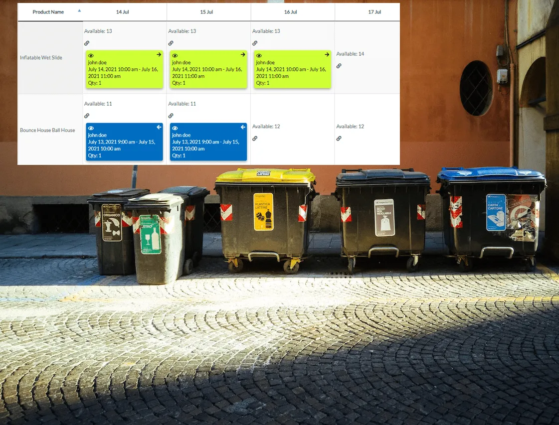 Inventory Management System for Dumpsters