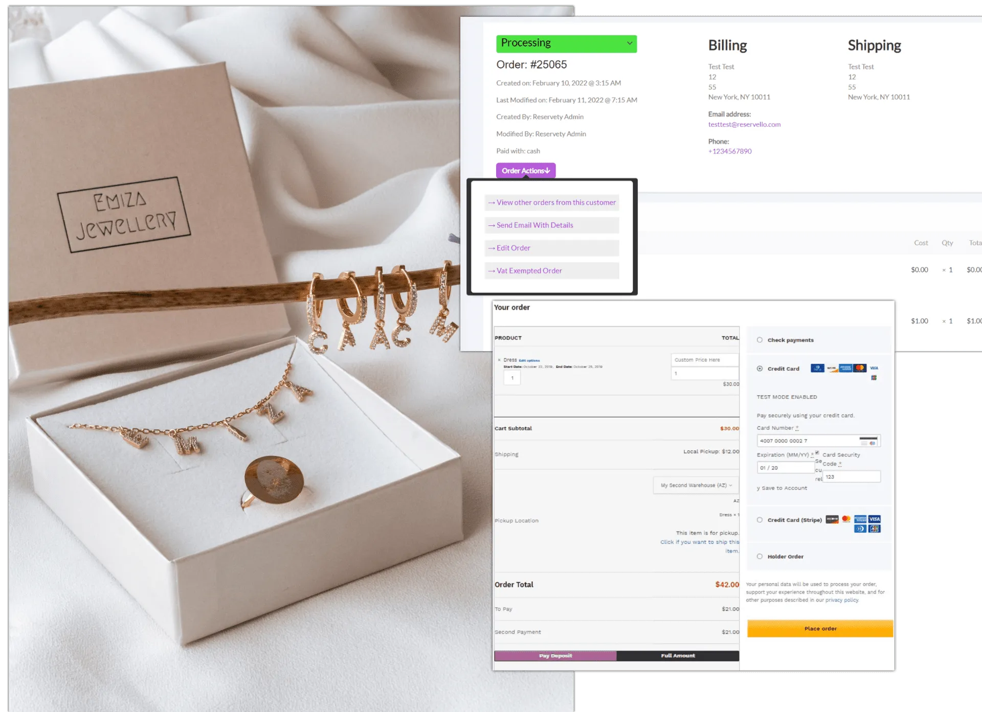 order management system for jewelry rentals