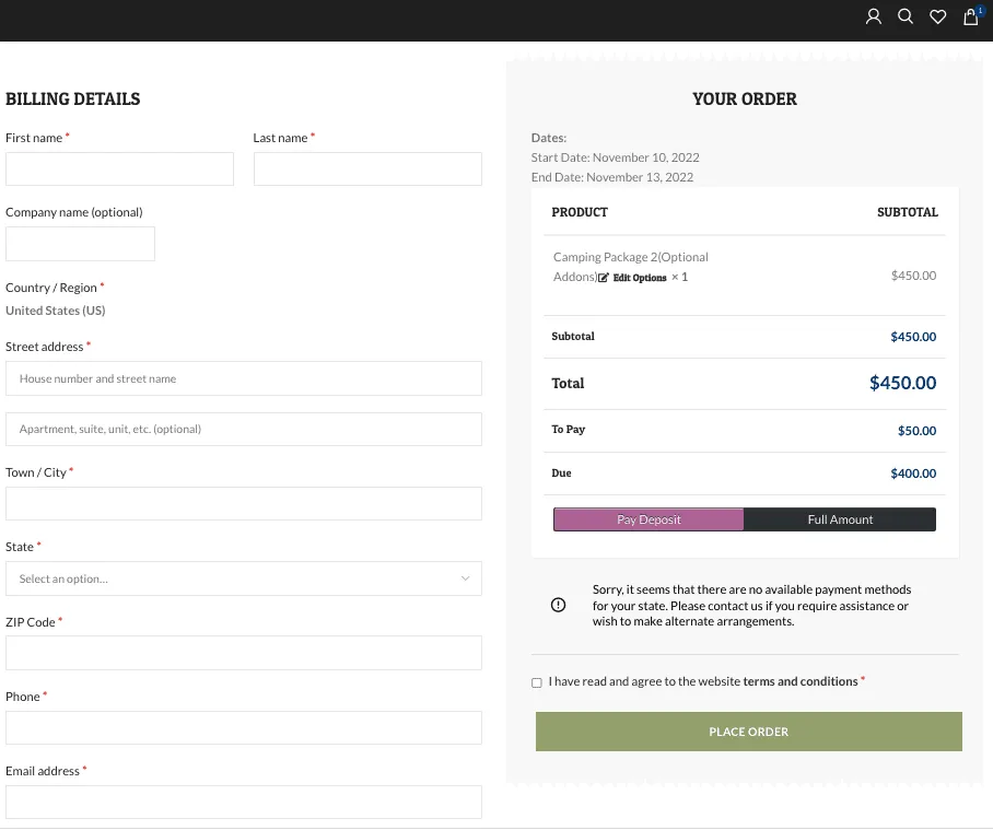 Checkout system for adventure parks