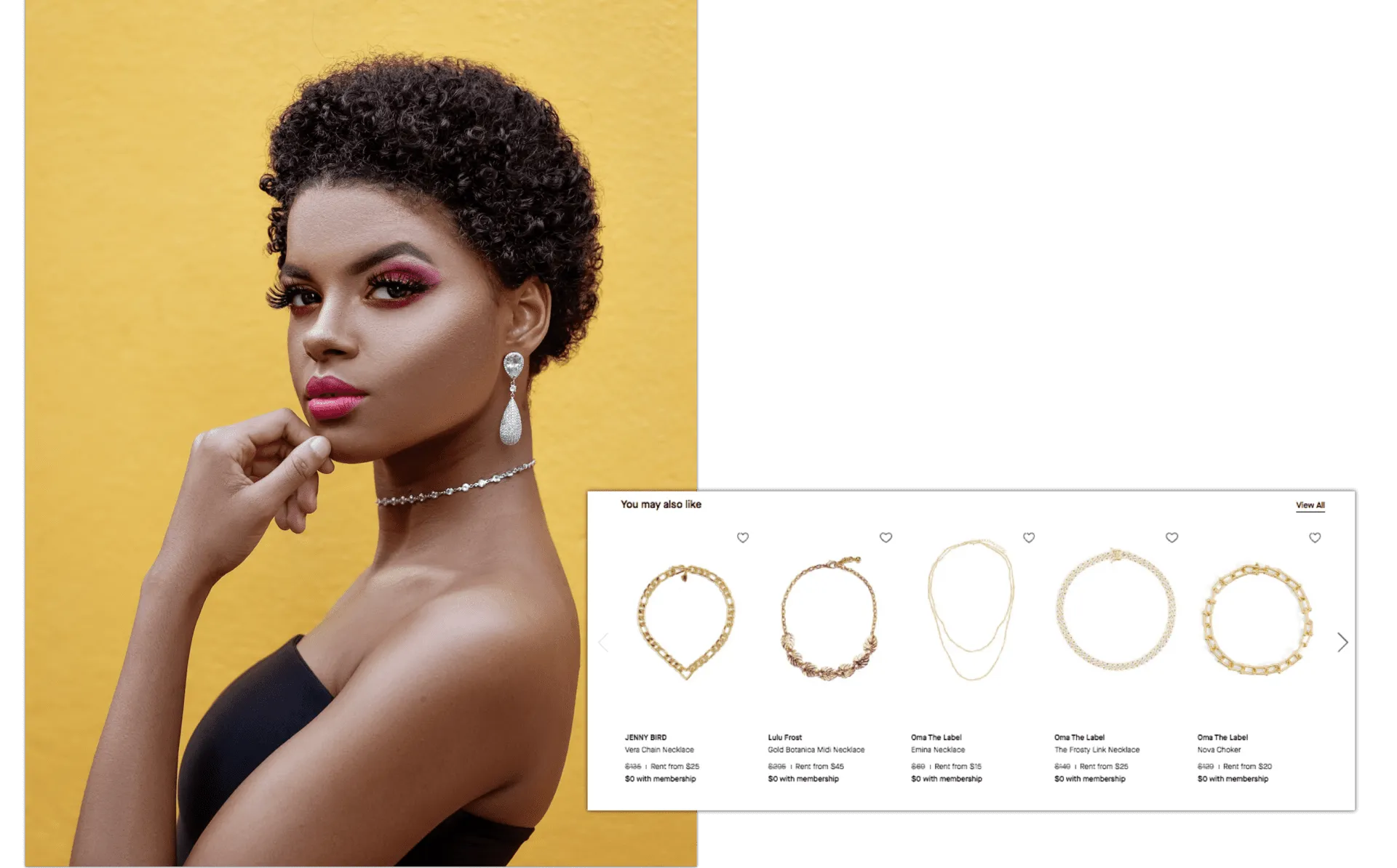 up-selling and cross-selling tools for jewelry rentals