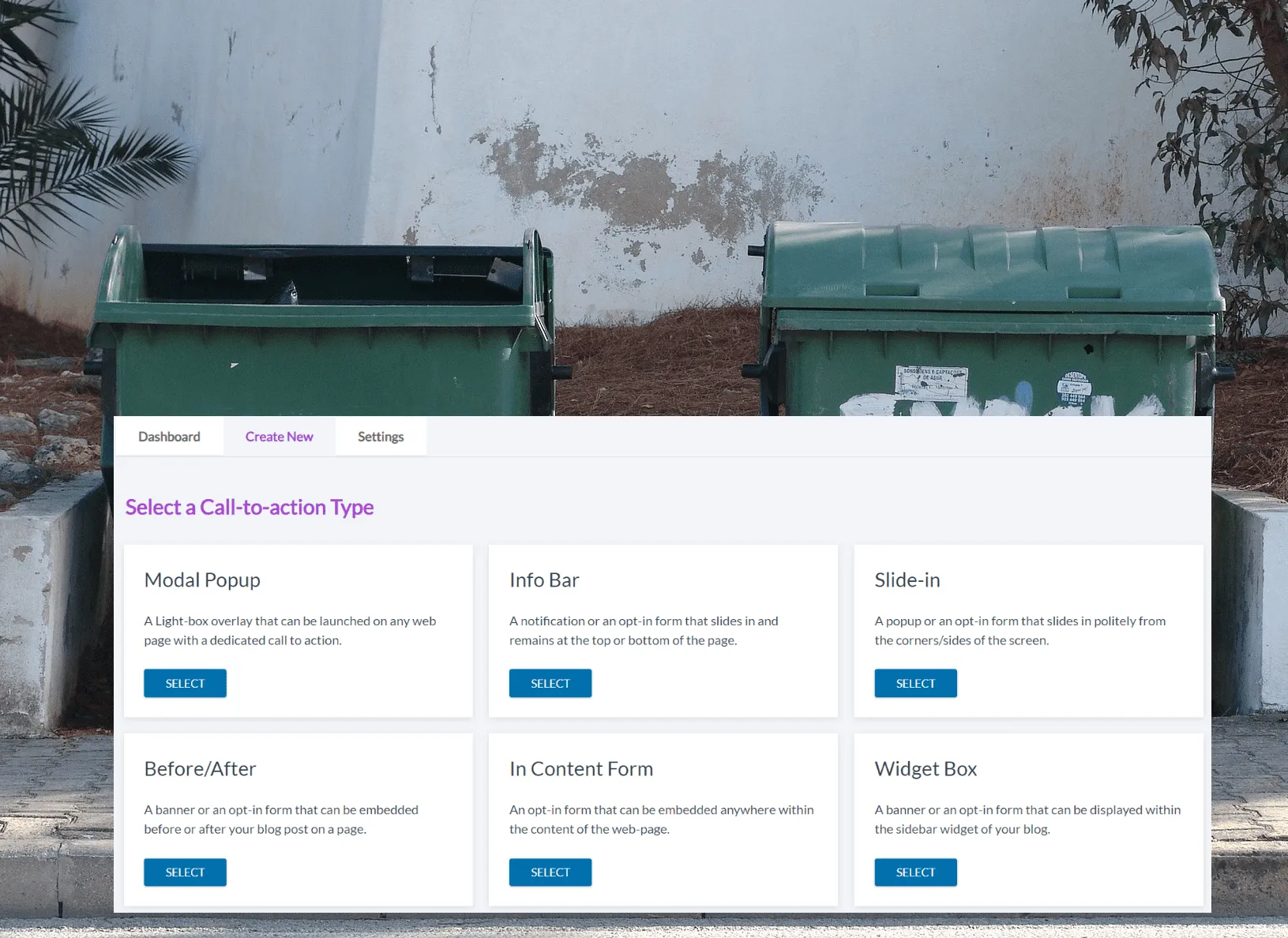 Marketing tools for dumpster rentals